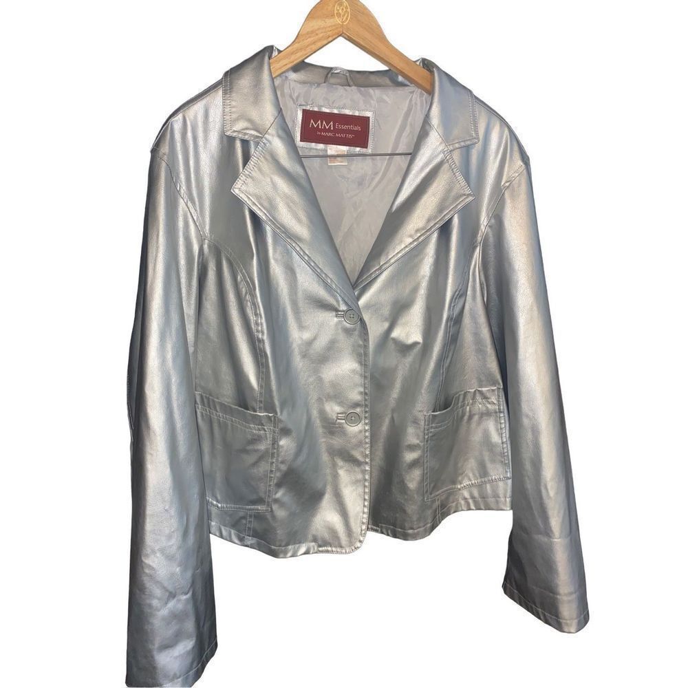 MM ESSENTIALS by Marc Mattis Vintage Silver Metallic Jacket